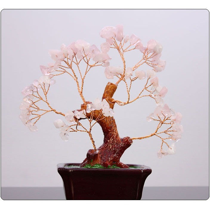 BONSAI JEWEL TREE - ROSE QUARTZ 10 inch