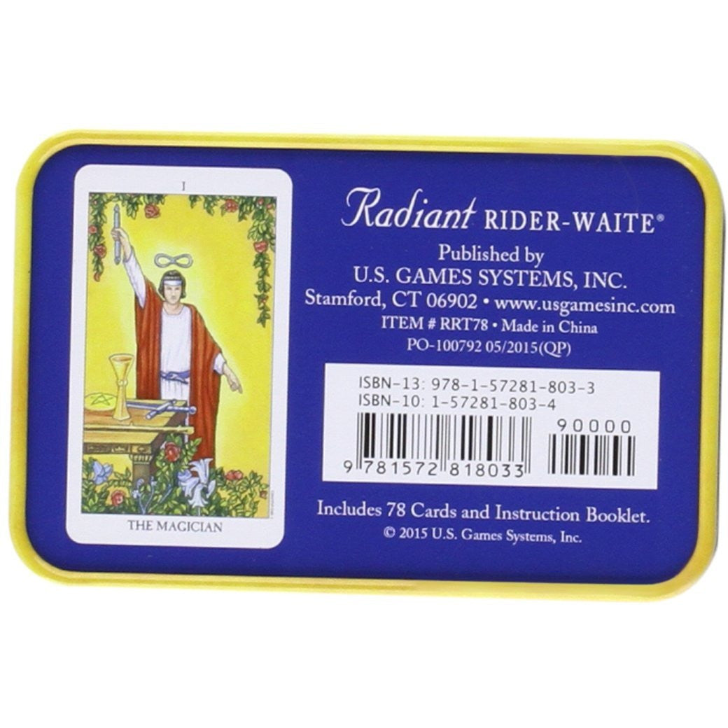 RADIANT RIDER WAITE TAROT DECK IN METAL CASE