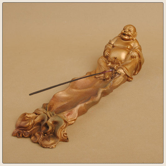 LAUGHING BUDDHA STICK INCENSE HOLDER