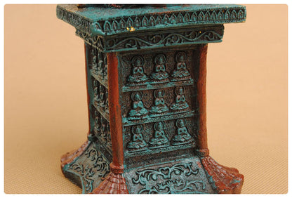 ANTIQUE BUDDHA TEALIGHT HOLDER--POLYRESIN