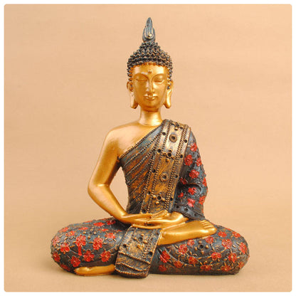 HAND PAINTED BUDDHA STATUE