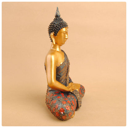 HAND PAINTED BUDDHA STATUE