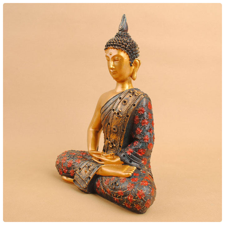 HAND PAINTED BUDDHA STATUE