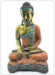 ANTIQUED BUDDHA-hand decorated